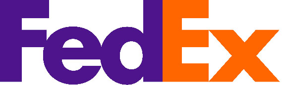 FedEx 商标logo，在E和X之间利用视觉隐藏箭咀，代表快捷地向目的地运送